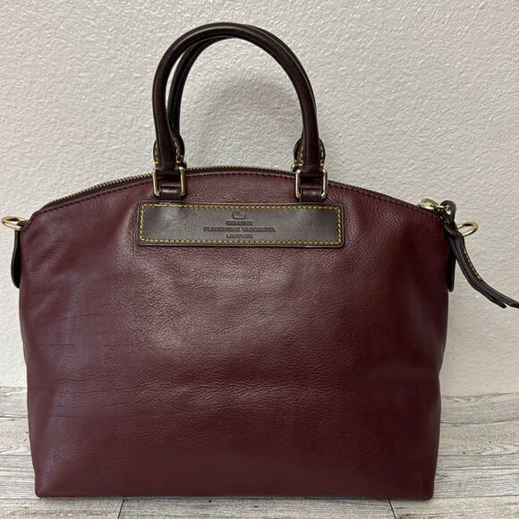 Dooney and Bourke Burgundy Leather Handbag - Picture 2 of 15